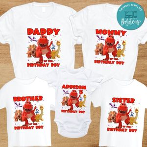 Little Dino School Family Birthday Party PNG file template