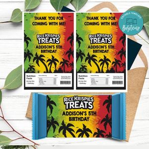 Jamaican Rice Krispies Treats Template Printable Instant Download