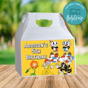 Cuphead Gable Box Digital File Printable Instant Download