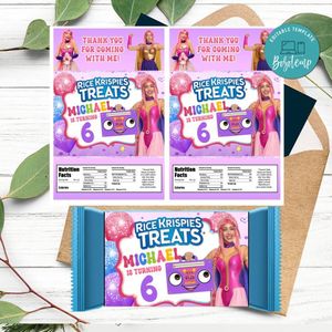 Luli Pampin Rice Krispies Treats Template Printable Instant Download