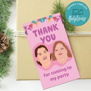 1000 Lb Sisters Thank You Tag Customizable Template To Print At Home Instant Download