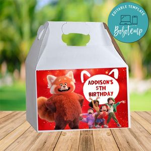 Turning Red Gable Box Digital File Printable Instant Download