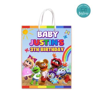 Muppet Babies Gift Bag Label Template Printable Instant Download