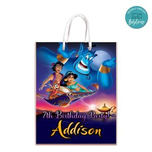 Aladdin Gift Bag Label Template Printable Instant Download
