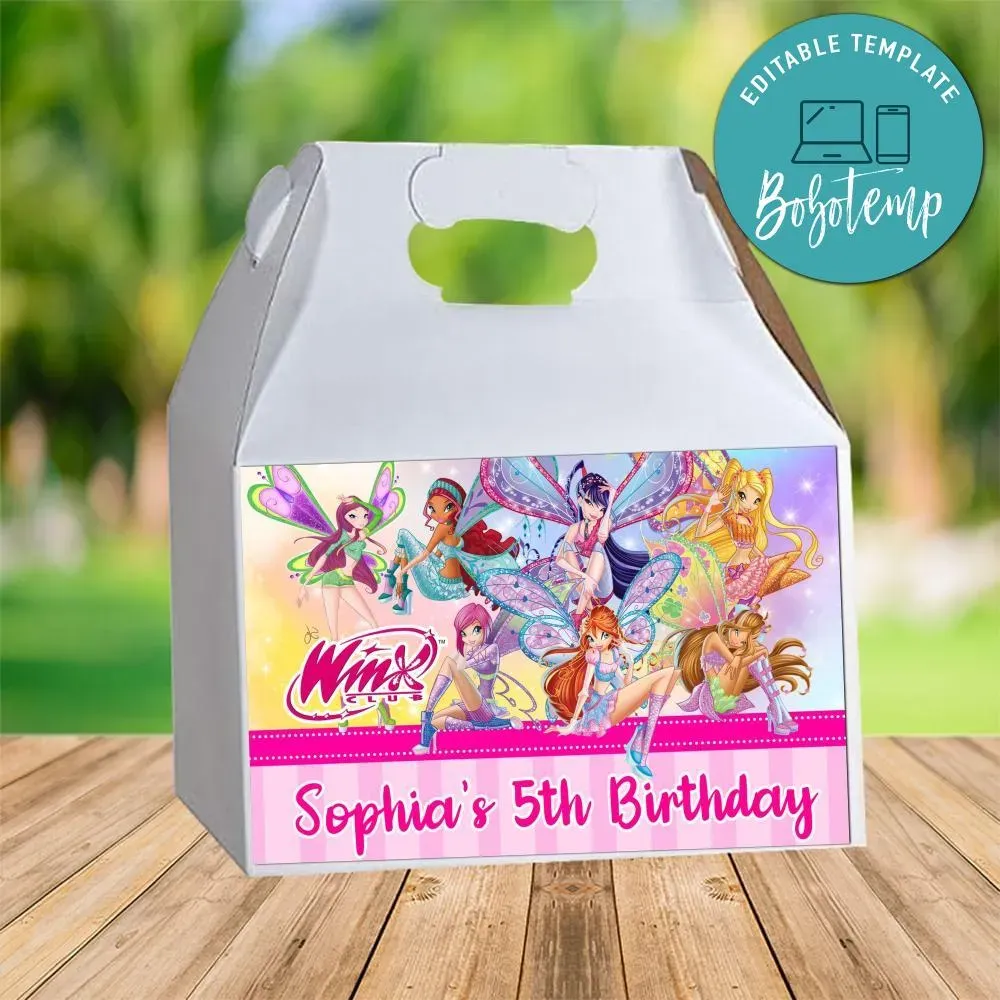 Winx Gable Box Digital File Printable DIY | Bobotemp Shop