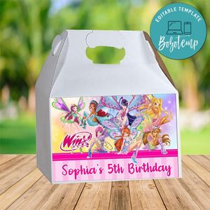 Winx Gable Box Digital File Printable Instant Download