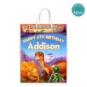 Land Before Time Gift Bag Label Template Printable Instant Download