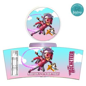 Rocketeer Cotton Candy Label Template To Print At Home Instant Download