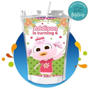 Patita lulu Capri Sun Birthday Labels Digital File Printable Instant Download