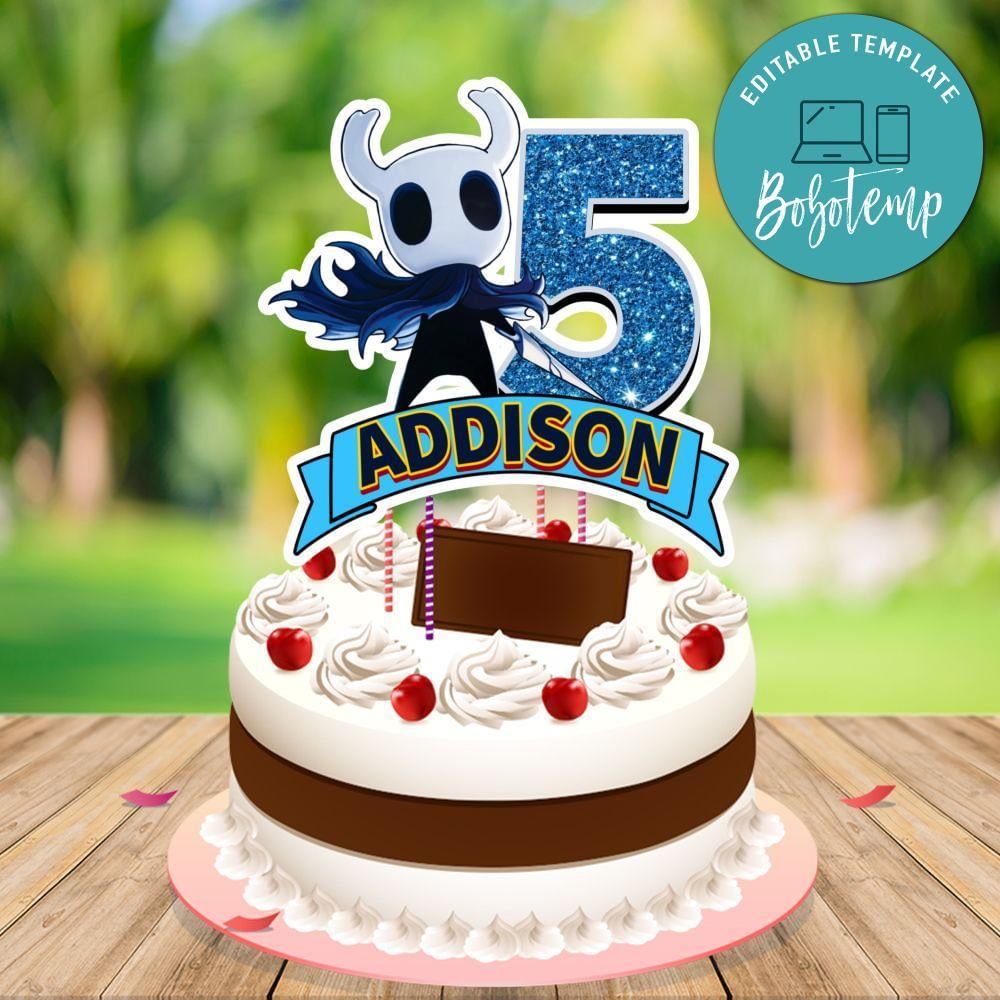 Hollow Knight Cake Topper Template Printable Instant Download