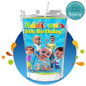 LooLoo Kids a Capri Sun Birthday Labels Digital File Printable Instant Download
