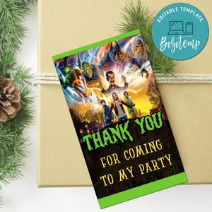 Goosebumps Thank You Tag Customizable Template To Print At Home Instant Download