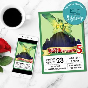 Wings of Fire Luna Invitation Customizable Template to Print at Home Instant Download