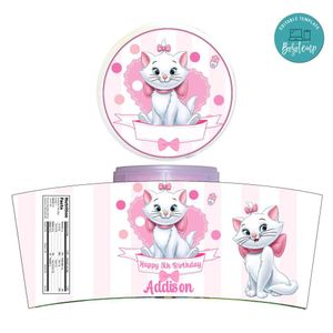 Marie Kitten Cotton Candy Label Template To Print At Home Instant Download