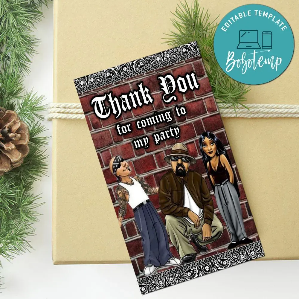 Cholo Thank You Tag Customizable Template | Bobotemp