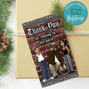 Cholo Thank You Tag Customizable Template To Print At Home Instant Download