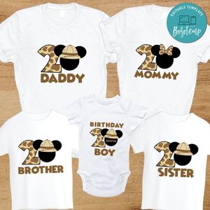 Disney Safari Birthday Family Trip Vacation PNG file template