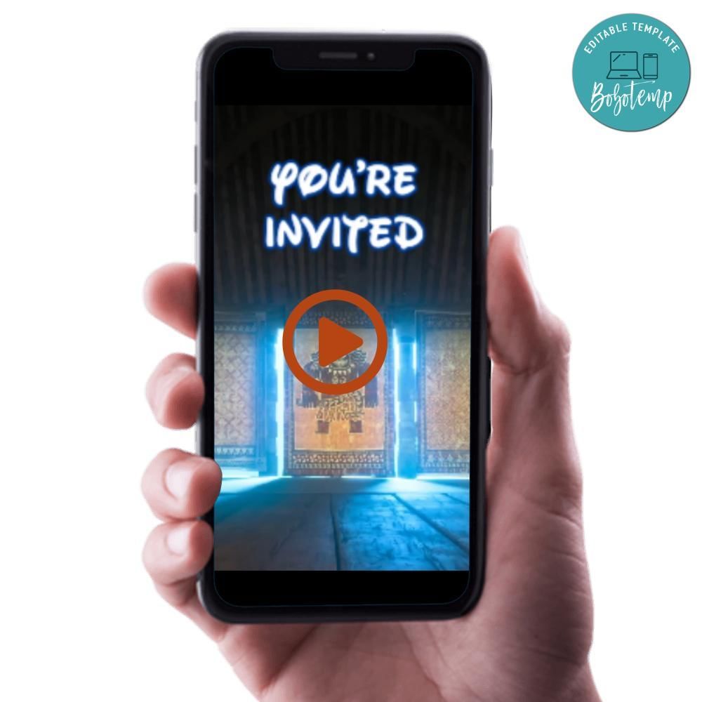 Maui Birthday Video Invitation Digital Template Customizable Instant Download