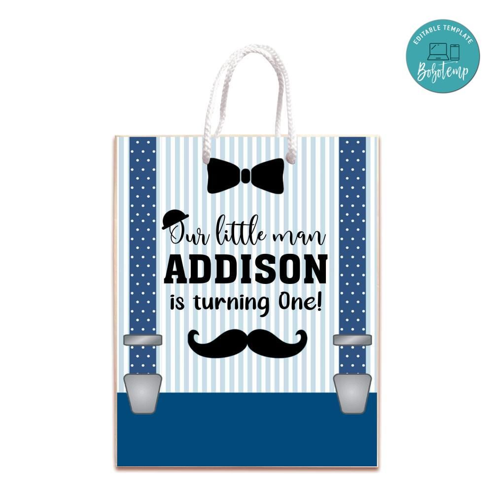 Little Man Gift Bag Label Template Printable DIY | Bobotemp