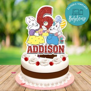 Max & Ruby Cake Topper Template Printable Instant Download