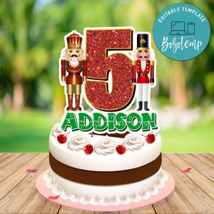 Christmas Nutcracker Cake Topper Template Printable Instant Download
