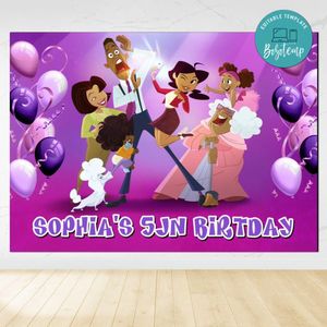 The proud family Birthday Backdrop Digital File Template Instant Download