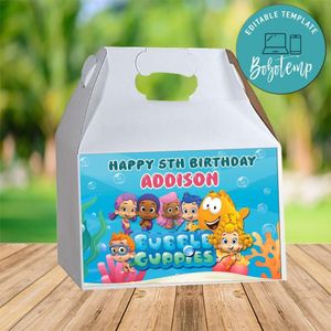 Bubble Guppies Gable Box Digital File Printable Instant Download
