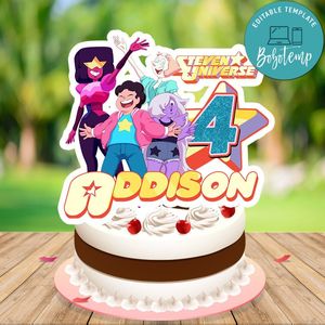 Steven Universe Birthday Cake Topper Template Printable Instant Download