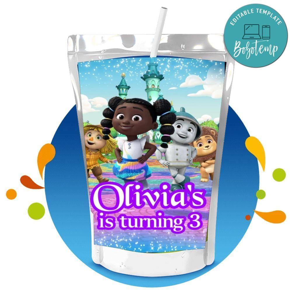 Dee and friends Capri Sun Birthday Labels Digital File Printable Instant Download