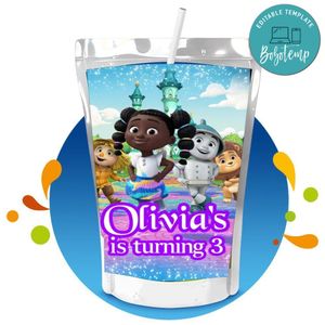 Dee and friends Capri Sun Birthday Labels Digital File Printable Instant Download