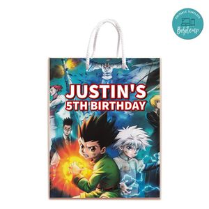 Hunter X Gift Bag Label Template Printable Instant Download