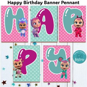 Cry Babies Banner Pennant Digital File Template Instant Download