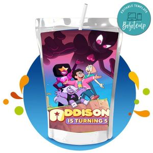 Steven Universe Capri Sun Birthday Labels Digital File Printable Instant Download