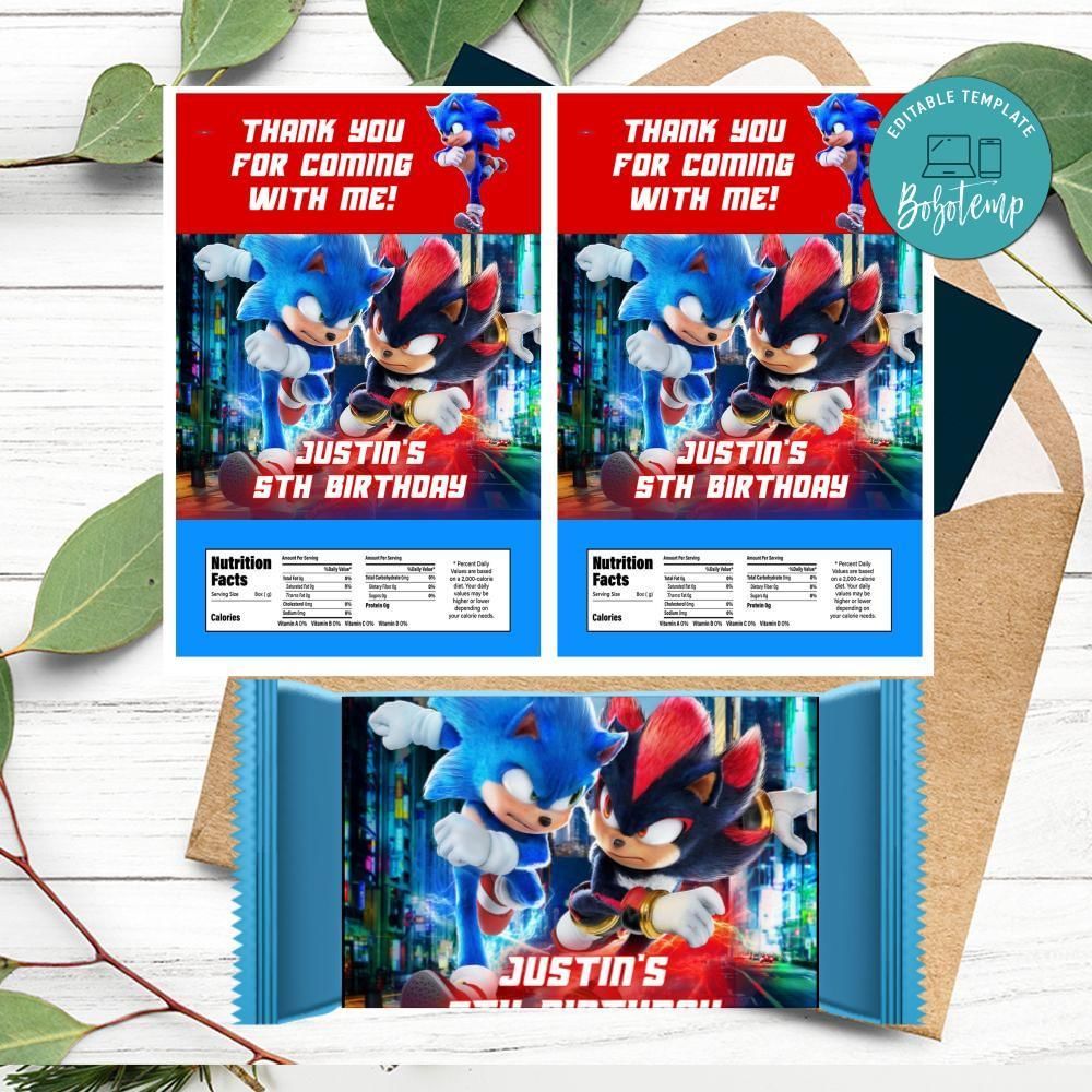 Sonic 3 Rice Krispies Treats Template Printable Instant Download