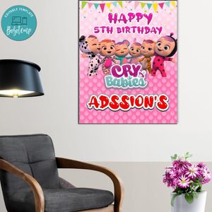 Cry Babies Birthday Poster Digital File Printable Instant Download