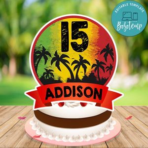Jamaican Cake Topper Template Printable Instant Download