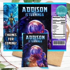 Ant man Birthday Party Chip Bag Digital File Printable Instant Download