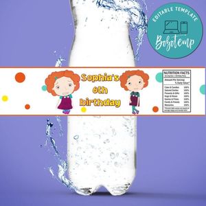Nina needs to go Birthday Water Bottle Label Template to Print at Home Instant Download