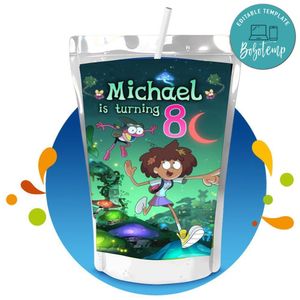Amphibia Capri Sun Birthday Labels Digital File Printable Instant Download