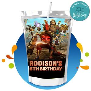 Maya and the Three Capri Sun Birthday Labels Digital File Printable Instant Download