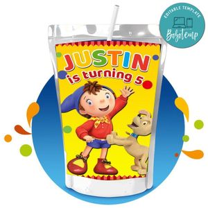Noddy Capri Sun Birthday Labels Digital File Printable Instant Download