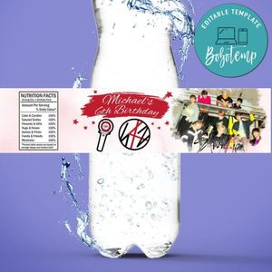 Stray Kids Birthday Water Bottle Label Template to Print at Home Instant Download