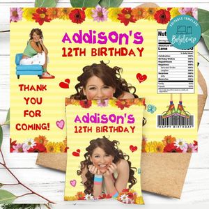 Floricienta Birthday Party Chip Bag Digital File Printable Instant Download