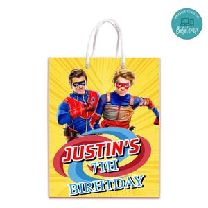 Henry Danger Gift Bag Label Template Printable Instant Download