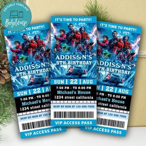 Ghostbusters: Frozen Empire Ticket Invitation Customizable Template Instant Download