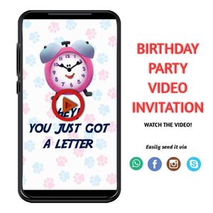 Blue's Clues Gender Reveal Video Invitation Digital Template Customizable Instant Download