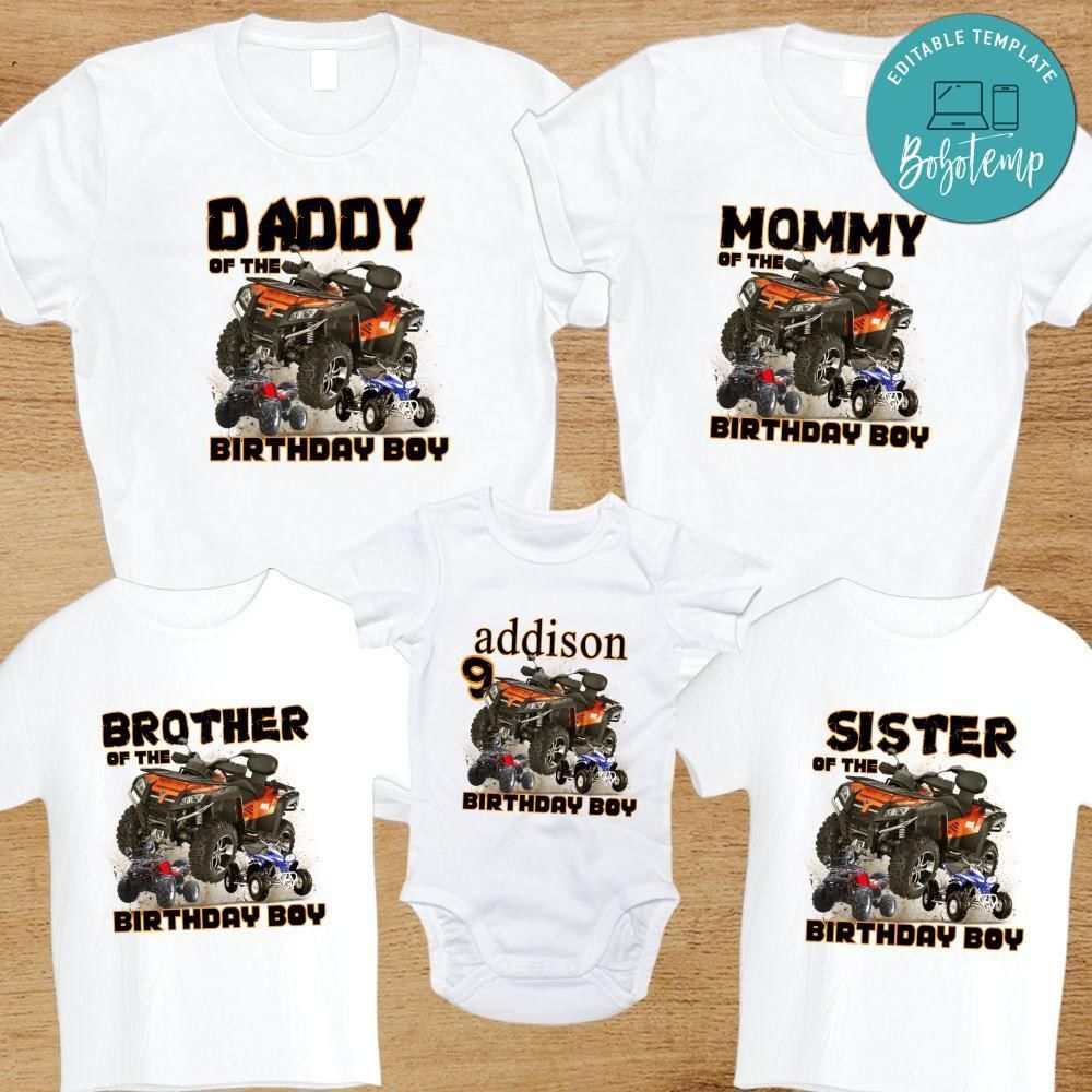 Four wheeler Family Birthday Party T-Shirt
