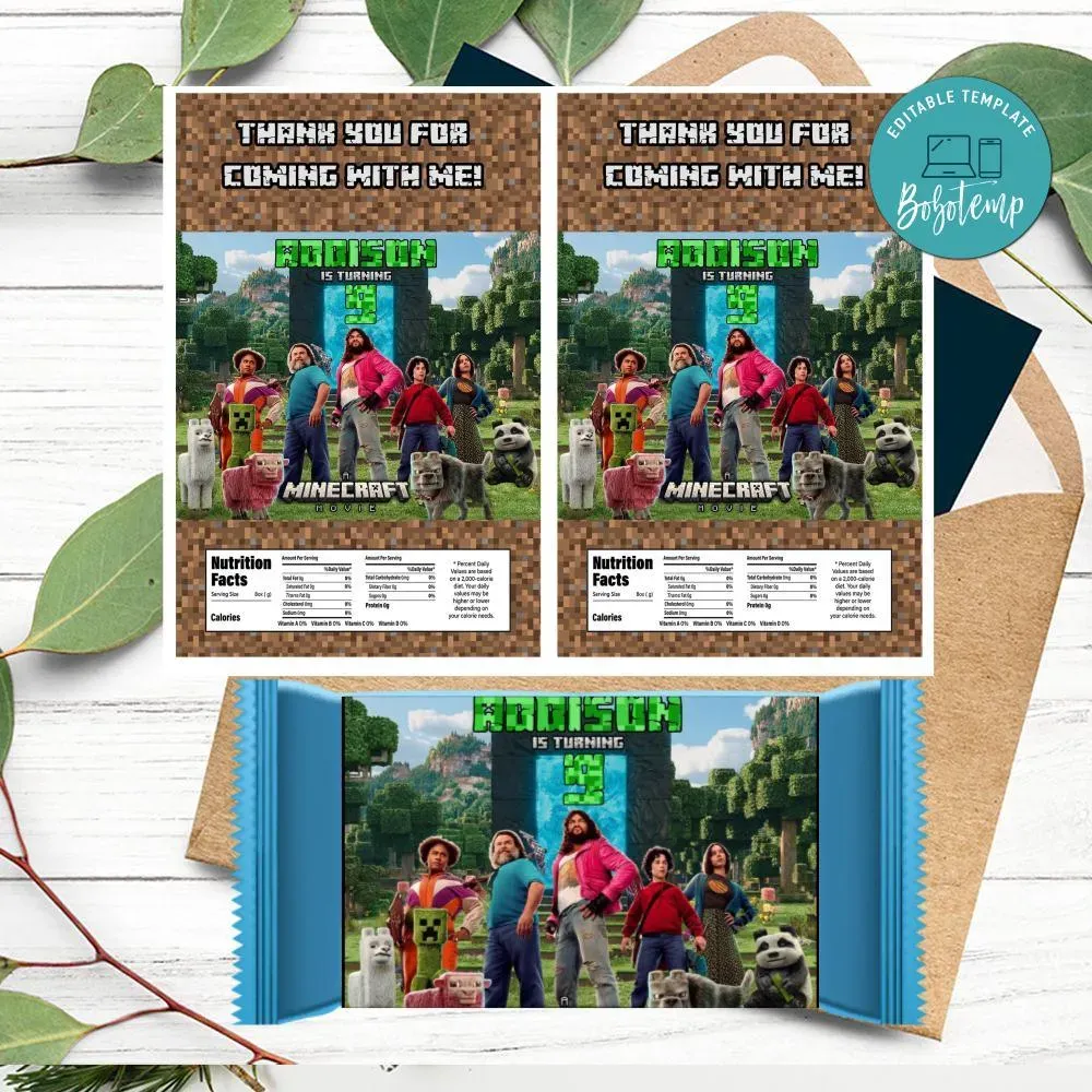 Minecraft Movie Rice Krispies Treats Printable | Bobotemp