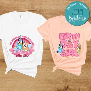 Bluey Birthday Girl Customer request PNG file template