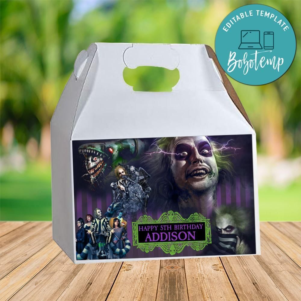 Beetlejuice 2 Gable Box Digital File Printable Instant Download